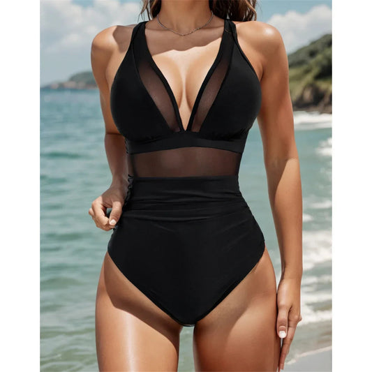 🏖️ Descuento por tiempo limitado🔥 50% DE DESCUENTO! 🏝️ Traje de baño con control de abdomen de malla