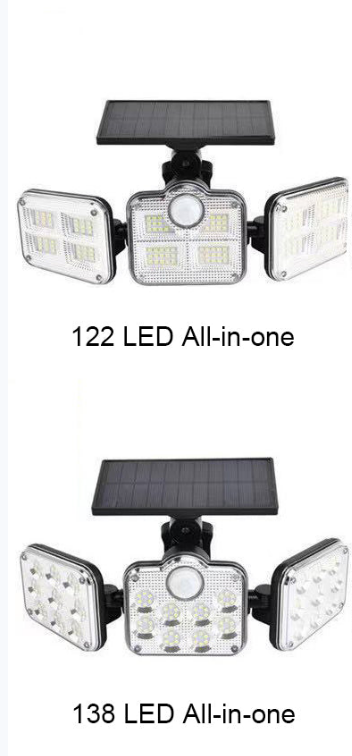 🔥50% de descuento en venta🔥Aplique solar de inducción LED de tres cabezales