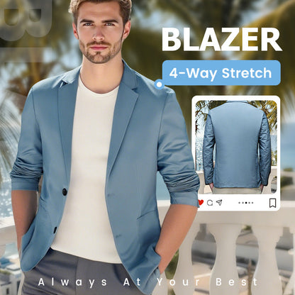👔Blazer Casual para Hombre | 4-Way Stretch, Ligero para Primavera-Verano, Tallas Grandes ✨ Versátil para Negocios y Ocio