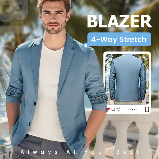 👔Blazer Casual para Hombre | 4-Way Stretch, Ligero para Primavera-Verano, Tallas Grandes ✨ Versátil para Negocios y Ocio