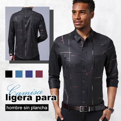 👔Especiales Otoño/Invierno🔥Camisa fina sin planchado para hombre