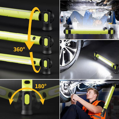 ⚡ Lámpara de Trabajo LED para Taller 1000LM – Magnética, 3 Modos, IPX4, Gancho 360°, 50% OFF, Carga Type-C 🛠️