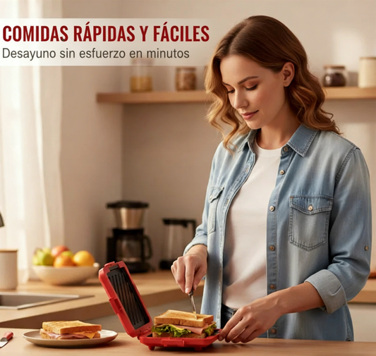 🥪Placa para Sandwich en Microondas | Doble Cara, Silicona Anticaliente, Multifunción ✨ Rápido y Portátil