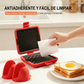 🥪Placa para Sandwich en Microondas | Doble Cara, Silicona Anticaliente, Multifunción ✨ Rápido y Portátil