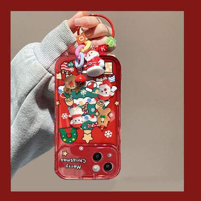 🎅🎄Christmas Tree Pendant Flip Mirror Case Cover för iPhone