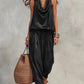 🎁New Arrivals 49% OFF💥 Sleeveless Cowl Neck Jumpsuit – Halter, Wide-Leg, Elegant 🍷