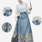Conjunto de vestido plisado de traje étnico retro para mujer ✈️ENVÍO GRATIS