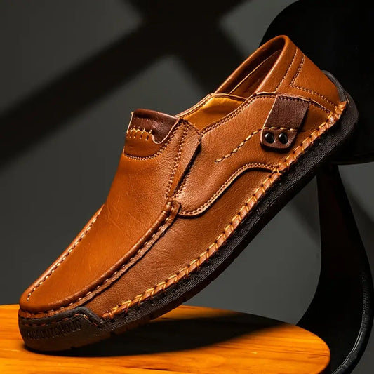 👞 Zapatos Loafer de Cuero para Hombre | Diseño Sin Cordones y Cómodos ✨ Ideal para Uso Diario, Tallas Grandes Disponibles (38-48)