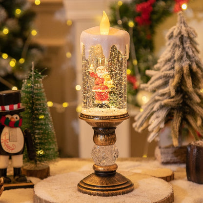 Luz Nocturna de Vela de Navidad