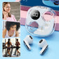 Auriculares Inalámbrica Bluetooth HiFi con Cancelación de Ruido y Estuche de Carga Transparente