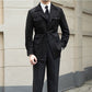 Blazer de Cuero Sintético para Hombre con Bolsillos