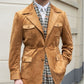 Blazer de Cuero Sintético para Hombre con Bolsillos