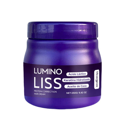 Crema para el cabello lacio nutritiva con proteína de larga duración