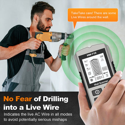 🔍 Detector de Paredes Multifunción | Localiza Cables Eléctricos y Tuberías ✨ Evita Perforaciones Peligrosas, Pantalla LCD