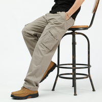 Pantalones cargo multibolsillos para hombr