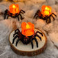 🏆Éxito de ventas de Halloween 2025⚡🎃 Farolillo LED de calabaza de Halloween con araña espeluznante: decoración para el hogar con luz de vela sin parpadeos🕷️