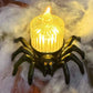 🏆Éxito de ventas de Halloween 2025⚡🎃 Farolillo LED de calabaza de Halloween con araña espeluznante: decoración para el hogar con luz de vela sin parpadeos🕷️