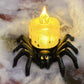 🏆Éxito de ventas de Halloween 2025⚡🎃 Farolillo LED de calabaza de Halloween con araña espeluznante: decoración para el hogar con luz de vela sin parpadeos🕷️