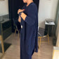 Elegante Cárdigan de Línea Larga y Top & Pantalones Conjunto de 3 Piezas