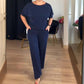 Elegante Cárdigan de Línea Larga y Top & Pantalones Conjunto de 3 Piezas
