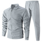 Conjunto de 2 piezas para hombre: chaqueta elegante con solapas y pantalones jogger