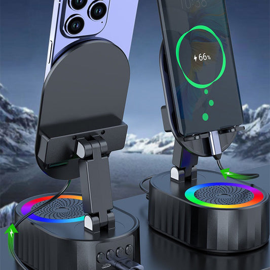 🔥OFERTA ESPECIAL 💥Soporte para teléfono móvil mejorado 2026 con altavoz de inducción/batería externa/luz ambiental