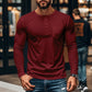 👕 Camiseta Henley de Manga Larga para Hombre – Cuello con Botones, Corte Ajustado, Bolsillo en Pecho, Transpirable, Antiarrugas, Ideal para Otoño/Invierno, Tallas M-3XL