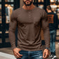 👕 Camiseta Henley de Manga Larga para Hombre – Cuello con Botones, Corte Ajustado, Bolsillo en Pecho, Transpirable, Antiarrugas, Ideal para Otoño/Invierno, Tallas M-3XL