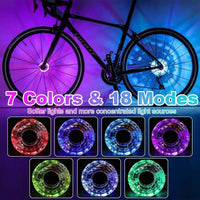 📸 Luz LED para Buje de Bicicleta | 7 Colores, Sensor Inteligente, IP65, Recargable USB ✨ Seguridad Nocturna