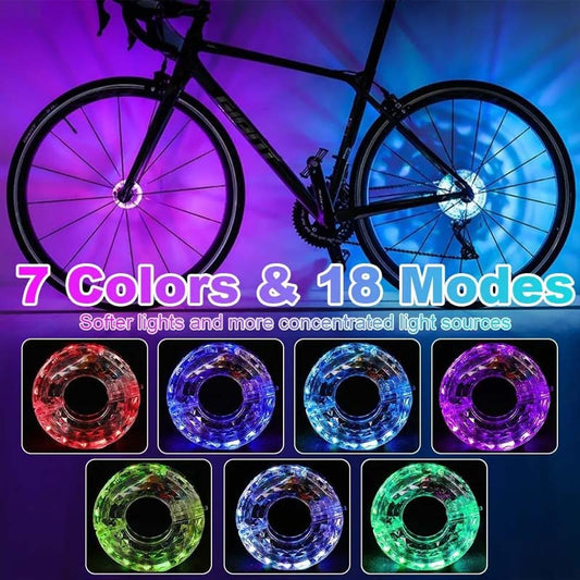 📸 Luz LED para Buje de Bicicleta | 7 Colores, Sensor Inteligente, IP65, Recargable USB ✨ Seguridad Nocturna