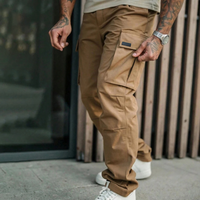 Pantalones cargo clásicos con múltiples bolsillos para hombre