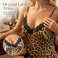 🔥50% DE DESCUENTO! Camisón de Leopardo para Mujer | Encaje Sensual, Satén Transpirable ✅