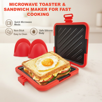 🥪Molde de Sándwich para Microondas y Horno | Rápido, Saludable y Fácil de Limpiar ✨ 50% OFF!