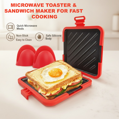 🥪Molde de Sándwich para Microondas y Horno | Rápido, Saludable y Fácil de Limpiar ✨ 50% OFF!