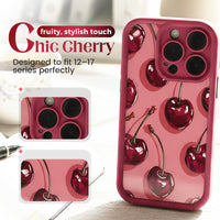 🍒Funda Protectora con Estampado de Cerezas para Series 12-17