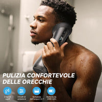 Dispositivo eléctrico de lavado de oídos – Ajustable en 5 niveles para una limpieza eficaz del canal auditivo en cas