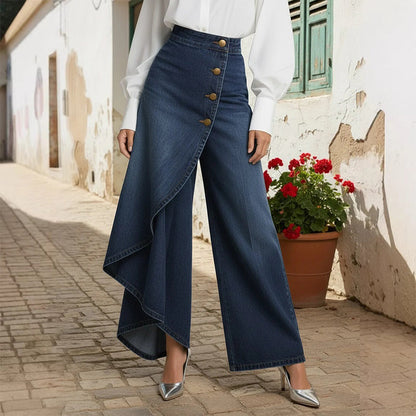 ⏳Pantalones especiales⏰de falda vaquera asimétrica con límite de tiempo