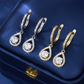 Elegantes pendientes colgantes colgantes en forma de lágrima