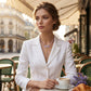 Collar colgante doble cisne morado