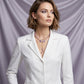 Collar colgante doble cisne morado