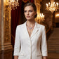 Collar colgante doble cisne morado