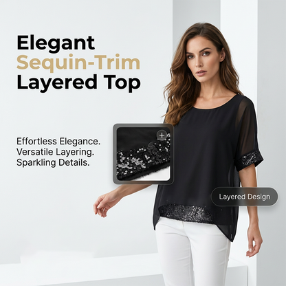Camiseta informal de escote redondo para mujer