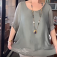 Camiseta informal de escote redondo para mujer