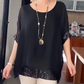 Camiseta informal de escote redondo para mujer