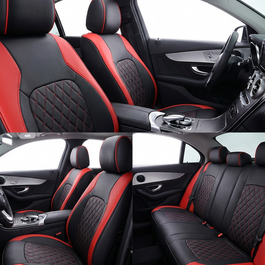 🚗 40% OFF! 9-Piece Universal Fit Leather Car Seat Cover Set