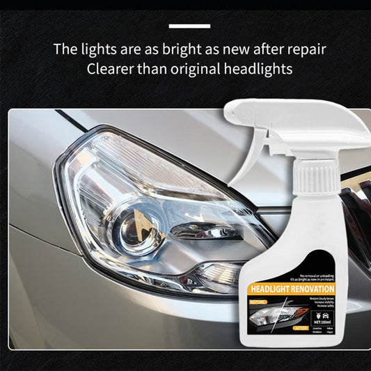 🚗 BUY 3 GET 1 FREE! 💡 Car Headlight Restoration Spray – Restores clarity, removes yellowing & UV protection – Easy application for crystal-clear headlights ✨
