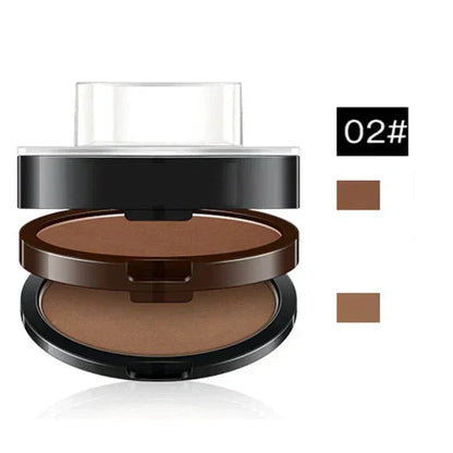 💄50% OFF NOW ! 🖌️2-Color Waterproof Eyebrow Stamp Powder Kit, Smudge-Proof Quick Natural Full Brow Makeup with Dual-End Brush
