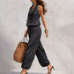 🎁New Arrivals 49% OFF💥 Sleeveless Cowl Neck Jumpsuit – Halter, Wide-Leg, Elegant 🍷