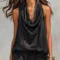🎁New Arrivals 49% OFF💥 Sleeveless Cowl Neck Jumpsuit – Halter, Wide-Leg, Elegant 🍷