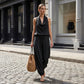🎁New Arrivals 49% OFF💥 Sleeveless Cowl Neck Jumpsuit – Halter, Wide-Leg, Elegant 🍷